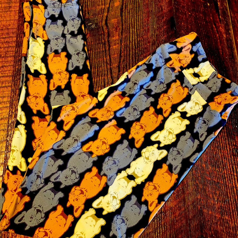 Frenchie boy LulaRoe leggings size TC